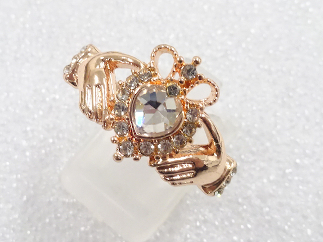 JAPANESE KIMONO / ANTIQUE CRYSTAL RING (SIZE 23)